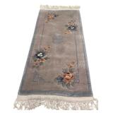 LLR - Vintage Chinese Wool Rug with Floral Design