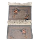 LLR - Vintage Chinese Wool Rug with Floral Design