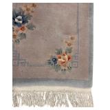 LLR - Vintage Chinese Wool Rug with Floral Design