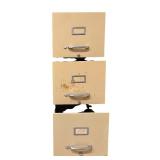 LO - Vintage Steel Equipment Inc. 3-Drawer Metal File Cabinet