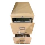 LO - Vintage Steel Equipment Inc. 3-Drawer Metal File Cabinet