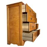 A - Vintage Eight Drawer Dresser with Brass Pulls