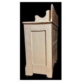 A - Vintage Painted Wood Commode with Drawers and Cabinet