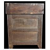 A - Vintage Painted Wood Commode with Drawers and Cabinet