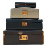 LR - Collection of Vintage Jewelry and Trinket Boxes Assorted Styles