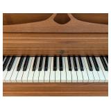 LR - Cable Upright Piano with Bench, 58 Inch Wide Oak Finish