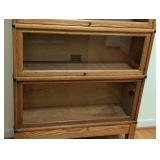 O - Globe-Wernicke 6-Stack Oak Sectional Bookcase with Glass Doors