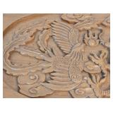 LR - Teak Wood Chest with Dragon and Phoenix Carvings