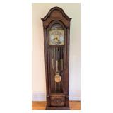 DR  - Colonial of Zeeland Grandfather Clock with Ornate Wood Case