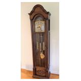 DR  - Colonial of Zeeland Grandfather Clock with Ornate Wood Case