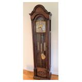 DR  - Colonial of Zeeland Grandfather Clock with Ornate Wood Case
