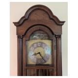 DR  - Colonial of Zeeland Grandfather Clock with Ornate Wood Case