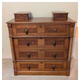 MB - Antique Wooden Chest of Drawers / Antique Eastlake Gentlemen’s Dresser