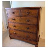 MB - Antique Wooden Chest of Drawers with 5 Drawers