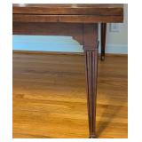 DR  - Rectangular Wood Dining Table with Fluted Legs