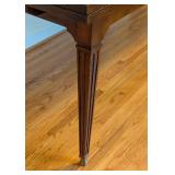 DR  - Rectangular Wood Dining Table with Fluted Legs