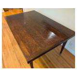 DR  - Rectangular Wood Dining Table with Fluted Legs