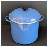 K - Le Creuset Blue Enamel Stock Pot with Lid