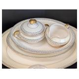 DR - Vintage Pope-Gosser Linda China Dinnerware Set with 12 Dinner Plates and Accessories