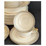 DR - Vintage Pope-Gosser Linda China Dinnerware Set with 12 Dinner Plates and Accessories
