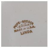DR - Vintage Pope-Gosser Linda China Dinnerware Set with 12 Dinner Plates and Accessories