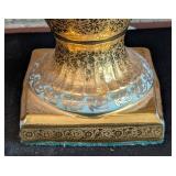 LR - Pair of 21-Inch Gilded Porcelain Table Lamps with Classical Scenes