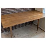 LR - Mid-Century Wooden Drop Leaf Dining Table