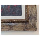 LR - Framed Landscape Artwork with Poppies and Tuscan House
