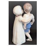 LR - Bing & Grøndahl Copenhagen Porcelain Figurine of Boy and Girl Hugging