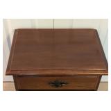 MB - Vintage Cherry House 3-Drawer Wooden Nightstand with Brass Handles