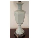 MB - 31-Inch Ceramic Table Lamp with Fabric Shade
