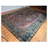 LR - Pottery Barn Amrita Area Rug with Geometric Floral Pattern