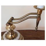 LR - Adjustable Brass Desk Lamp with Shade, 18 Inch High