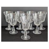 K - Set of 8 Waterford Florence Crystal Wine Glasses