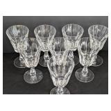 K - Set of 8 Waterford Florence Crystal Wine Glasses