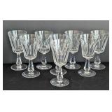 K - Set of 8 Waterford Florence Crystal Goblets, 6 Inch