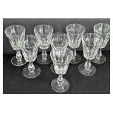 K - Set of 8 Waterford Florence Crystal Goblets, 6 Inch