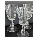 K - Set of 8 Waterford Florence Crystal Goblets, 6 Inch