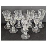 K - Set of 8 Waterford Florence Crystal Glasses