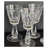 K - Set of 8 Waterford Florence Crystal Glasses