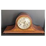 LR - Vintage Seth Thomas Mantel Clock with Wood Case and Brass Movement