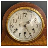 LR - Vintage Seth Thomas Mantel Clock with Wood Case and Brass Movement