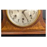 LR - Vintage Seth Thomas Mantel Clock with Wood Case and Brass Movement