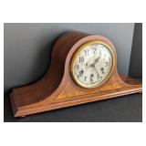 LR - Vintage Seth Thomas Mantel Clock with Wood Case and Brass Movement