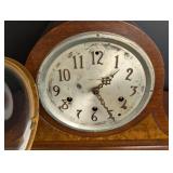 LR - Vintage Seth Thomas Mantel Clock with Wood Case and Brass Movement