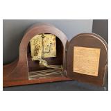 LR - Vintage Seth Thomas Mantel Clock with Wood Case and Brass Movement