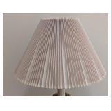 MB - Stiffel Brass Table Lamp with Pleated Shade, 28 Inch Height