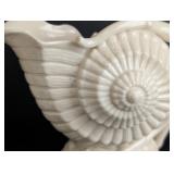 LR - Belleek Ireland Porcelain Shell Motif Pitcher and Vase Set