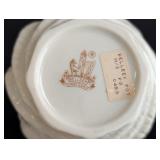 LR - Belleek Ireland Porcelain Shell Motif Pitcher and Vase Set