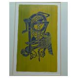 MB - Pair of Framed Celtic Handprints by Simon Doyle, Letter D and Letter J, Limited Edition Prints